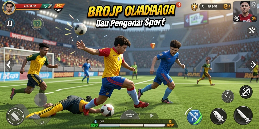 Tampilan gameplay fantastic dalam BROJP, penuh aksi dan tantangan olahraga.
