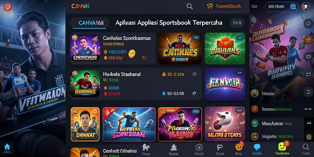 Tampilan menarik dari gameplay Sportsbook CANVA168.