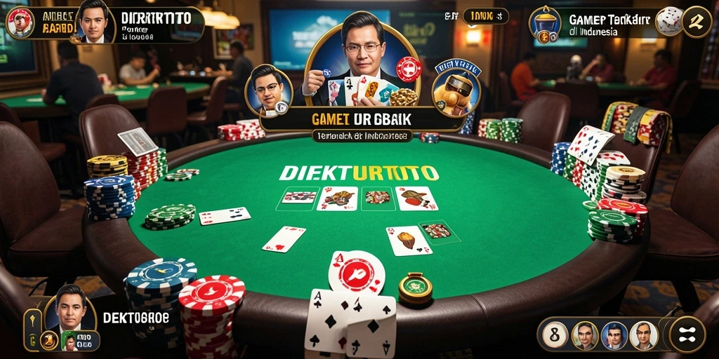 Tampilan menarik dari gameplay Poker DIREKTURTOTO.