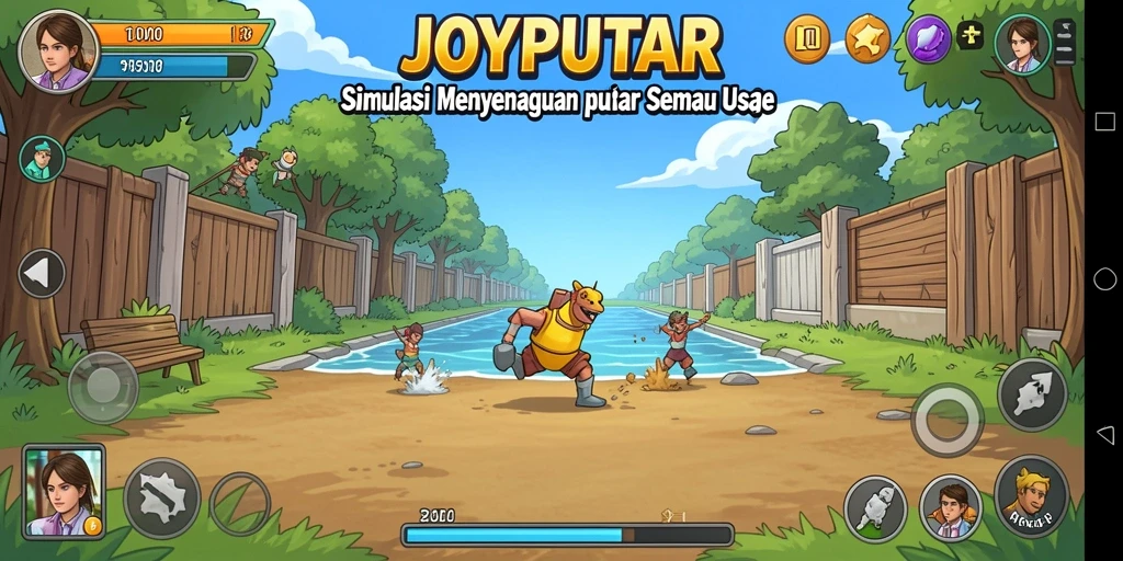 Tangkapan layar JOYPUTAR menampilkan momen seru saat bermain simulation.