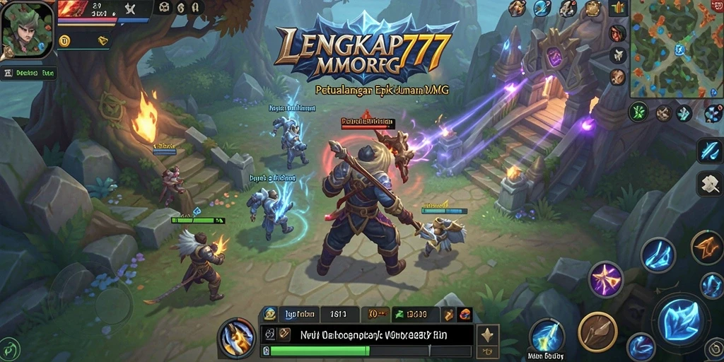 Tangkapan layar utama LENGKAP777 menunjukkan aksi seru gameplay MMORPG.