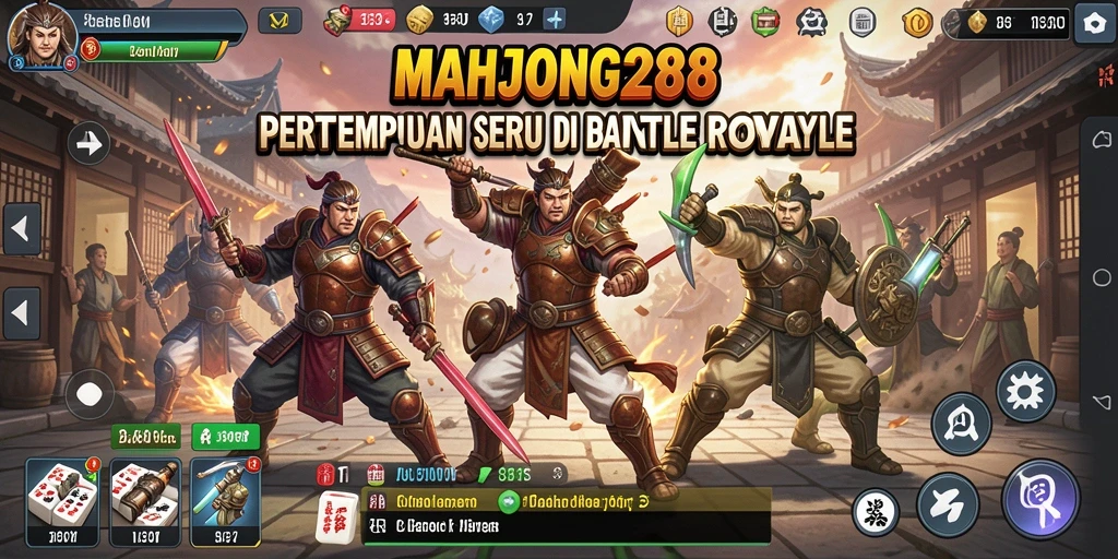 Tangkapan layar utama MAHJONG288 menampilkan aksi seru dalam mode Battle Royale.