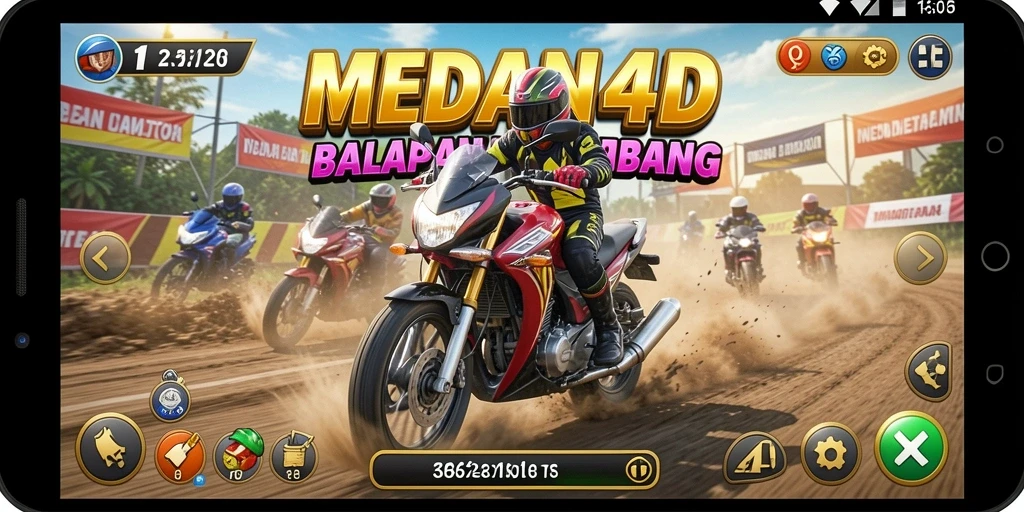 Gameplay balapan motor yang intens dan seru di MEDAN4D.