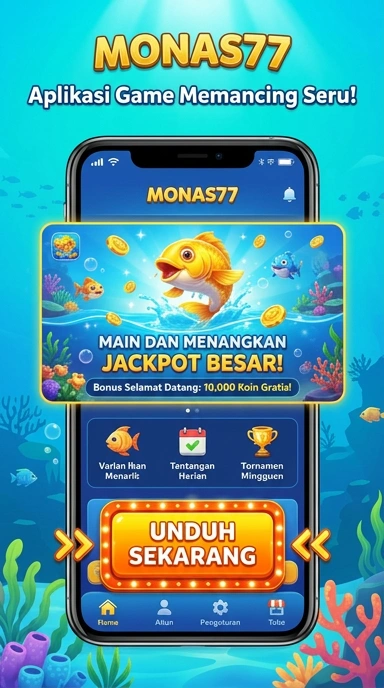 Pengguna sedang menikmati pengalaman unduh di monas77.